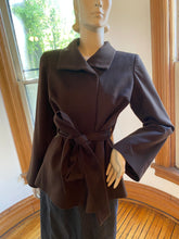 Load image into Gallery viewer, Charlotte Brody Brown Swing/Self Belt Jacket, size S (US 4)