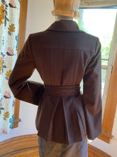 Load image into Gallery viewer, Charlotte Brody Brown Swing/Self Belt Jacket, size S (US 4)