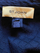 Load image into Gallery viewer, St. John Black Knit Jacket with Goldtone Metallic Logo Buttons, size S