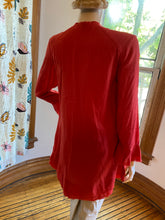 Load image into Gallery viewer, Iro Red Lace-Up Neckline "Florine" Top with Raw Hem/Trims, size S (French 34/US 2)