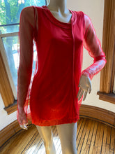 Load image into Gallery viewer, Rundholz Black Label Red Knit/Mesh Layered Top, size L/XL (XL runs small)