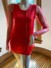 Load image into Gallery viewer, Rundholz Black Label Red Knit/Mesh Layered Top, size L/XL (XL runs small)