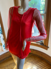 Load image into Gallery viewer, Rundholz Black Label Red Knit/Mesh Layered Top, size L/XL (XL runs small)