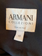 Load image into Gallery viewer, Armani Collezioni Blue Reptile Textured Fabric Collarless Jacket, size M (US 10)