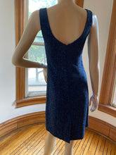 Load image into Gallery viewer, Rebecca Taylor Blue Bouclé Sleeveless Sheath Dress, size XS (US 0)