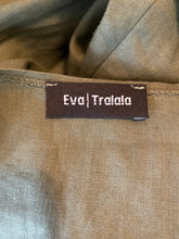 Load image into Gallery viewer, Eva Tralala Olive Green Sleeveless Linen Relaxed Fit Long Dress, size S/M (36 bust)