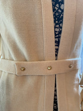 Load image into Gallery viewer, Loeffler Randall Ivory Wool Belted Cardigan, size XS