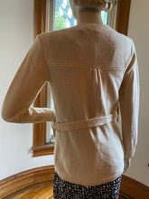 Load image into Gallery viewer, Loeffler Randall Ivory Wool Belted Cardigan, size XS
