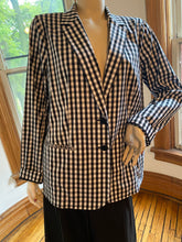Load image into Gallery viewer, Lafayette 148 Black/White Check Button Front Jacket, size L (US size 14)