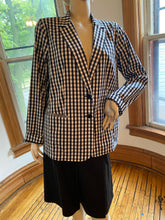 Load image into Gallery viewer, Lafayette 148 Black/White Check Button Front Jacket, size L (US size 14)