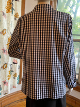 Load image into Gallery viewer, Lafayette 148 Black/White Check Button Front Jacket, size L (US size 14)