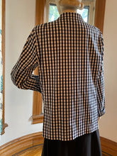 Load image into Gallery viewer, Lafayette 148 Black/White Check Button Front Jacket, size L (US size 14)