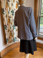 Load image into Gallery viewer, Lafayette 148 Black/White Check Button Front Jacket, size L (US size 14)