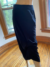 Load image into Gallery viewer, Porto San Francisco Black Sculptural Pull-On Knit Skirt, size S