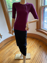 Load image into Gallery viewer, Porto San Francisco Black Sculptural Pull-On Knit Skirt, size S