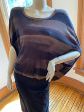 Load image into Gallery viewer, Rundholz Granat Brown Striped Slouchy Top, size L