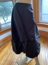 Load image into Gallery viewer, Spirithouse Long Shimmery Brown Striped Tiered Skirt, size S