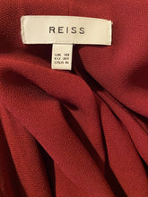 Load image into Gallery viewer, Reiss Red Crepe Ruffle Front Long-Sleeved Top, size S (US 6)