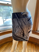Load image into Gallery viewer, Helmut Lang Black/Gray Abstract Print Pull-On Stretchy Fitted Skirt, size S