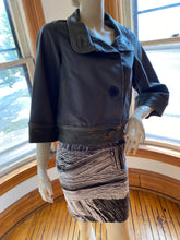 Load image into Gallery viewer, Helmut Lang Black/Gray Abstract Print Pull-On Stretchy Fitted Skirt, size S