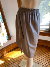 Load image into Gallery viewer, Zoran Taupe Gray Draped Wool Pull-On Skirt, size S/M