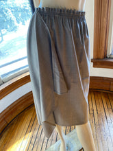 Load image into Gallery viewer, Zoran Taupe Gray Draped Wool Pull-On Skirt, size S/M