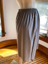 Load image into Gallery viewer, Zoran Taupe Gray Draped Wool Pull-On Skirt, size S/M