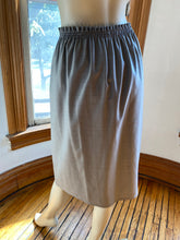 Load image into Gallery viewer, Zoran Taupe Gray Draped Wool Pull-On Skirt, size S/M