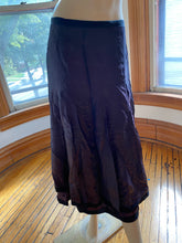 Load image into Gallery viewer, Neesh by DAR Glossy Purple-Tinged Blue Long Skirt, size S
