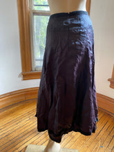 Load image into Gallery viewer, Neesh by DAR Glossy Purple-Tinged Blue Long Skirt, size S