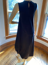 Load image into Gallery viewer, Karen Klein Black Sleeveless Sculptural Maxi Dress with Keyhole Back, size S
