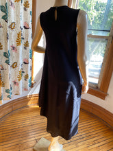Load image into Gallery viewer, Karen Klein Black Sleeveless Sculptural Maxi Dress with Keyhole Back, size S