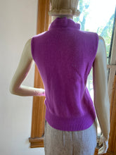 Load image into Gallery viewer, Luca Luca Magenta Sleeveless Ruffle Neck Wool/Angora Sweater, size S