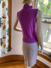 Load image into Gallery viewer, Luca Luca Magenta Sleeveless Ruffle Neck Wool/Angora Sweater, size S