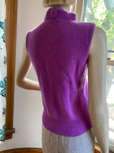 Load image into Gallery viewer, Luca Luca Magenta Sleeveless Ruffle Neck Wool/Angora Sweater, size S