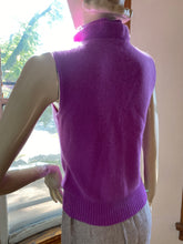 Load image into Gallery viewer, Luca Luca Magenta Sleeveless Ruffle Neck Wool/Angora Sweater, size S