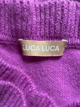 Load image into Gallery viewer, Luca Luca Magenta Sleeveless Ruffle Neck Wool/Angora Sweater, size S