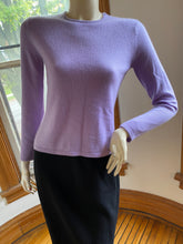 Load image into Gallery viewer, Marshall Field's Purple Cashmere Jewel Neck Pullover Sweater, size XS (PP)