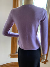 Load image into Gallery viewer, Marshall Field's Purple Cashmere Jewel Neck Pullover Sweater, size XS (PP)