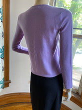 Load image into Gallery viewer, Marshall Field's Purple Cashmere Jewel Neck Pullover Sweater, size XS (PP)