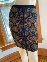 Load image into Gallery viewer, Cut 25 by Yigal Azrouel Black/Golden Brown Knit Skirt, size XS