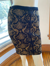 Load image into Gallery viewer, Cut 25 by Yigal Azrouel Black/Golden Brown Knit Skirt, size XS