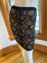 Load image into Gallery viewer, Cut 25 by Yigal Azrouel Black/Golden Brown Knit Skirt, size XS