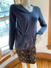 Load image into Gallery viewer, Cut 25 by Yigal Azrouel Black/Golden Brown Knit Skirt, size XS