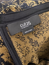 Load image into Gallery viewer, Cut 25 by Yigal Azrouel Black/Golden Brown Knit Skirt, size XS