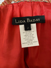 Load image into Gallery viewer, Lida Baday Orange/Tan Button Front Elbow Length Sleeve Jacket, size XS/S (Canadian size 2)