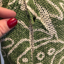 Load image into Gallery viewer, Skif Skifo Green Ivory Abstract Pattern Linen Blend Sleeveless Sweater, size S