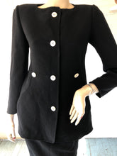 Load image into Gallery viewer, Geoffrey Beene Vintage 1980s-90s Black Skirt Suit, size S (34-26-34)