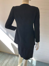Load image into Gallery viewer, Geoffrey Beene Vintage 1980s-90s Black Skirt Suit, size S (34-26-34)