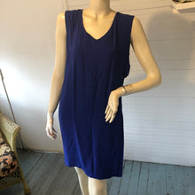 Load image into Gallery viewer, Cop Copine Blue/White "Gossip" Sleeveless Shift Dress, size M (French size 38)